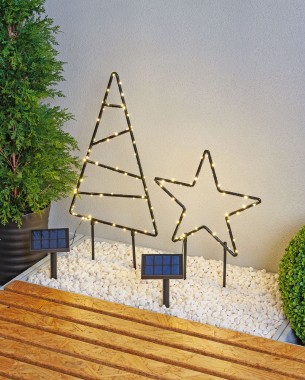 Casaya LED-Tannenbaum, 70 LED, Solar, Höhe 68 cm, warmweiß, 997258